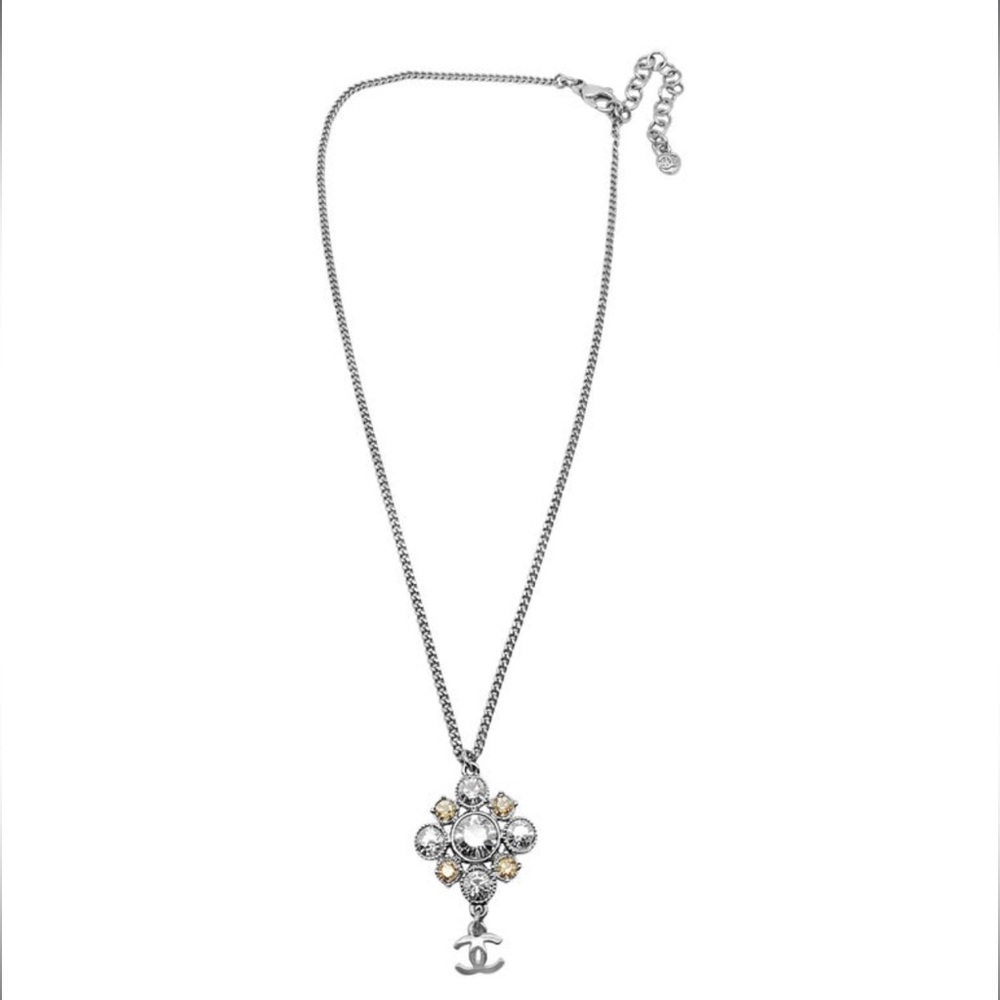 Vintage Chanel Rhinestone Pendant Necklace